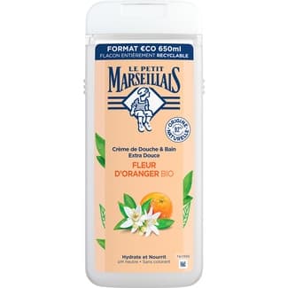 Gel de baño hidratante y nutritivo con flor de azahar Bio botella 650 ml -