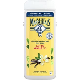 Gel de baño hidratante y nutritivo con leche de vainilla Bio botella 650 ml -