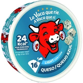 Queso fundido con queso azul light 16 porciones caja 250 g -