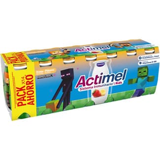Kids L. Casei con fresa y plátano sin gluten pack 14 unidades 100 g pack ahorro -