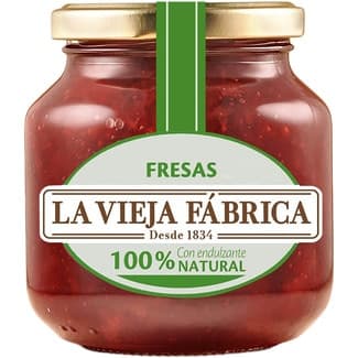 Mermelada de fresas 100% natural con endulzante frasco 280 g -
