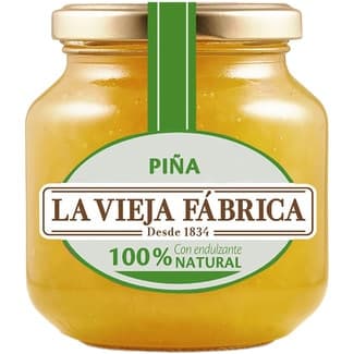 Mermelada de piña 100% natural con endulzante frasco 280 g -