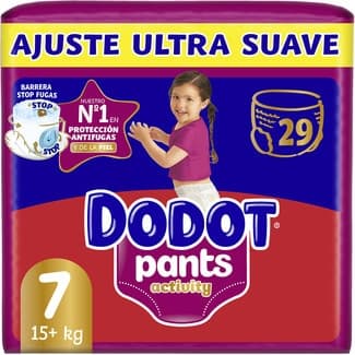 Activity Pants pañales 15+ kg talla 7 Extra suave paquete 29 unidades -