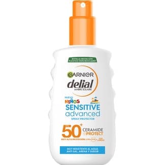 Sensitive Advanced protector solar niños ceramide protect SPF-50+ spray 150 ml muy resistente al agua, anti sal, resistente a la arena y sudor -