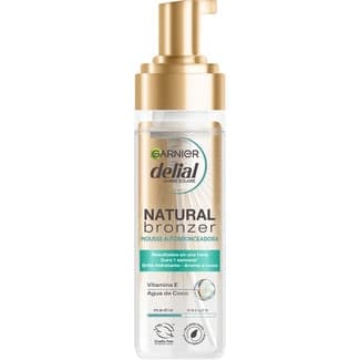 Mousse autobronceadora Natural Bronzer con agua de coco hidratante dosificador 200 ml -