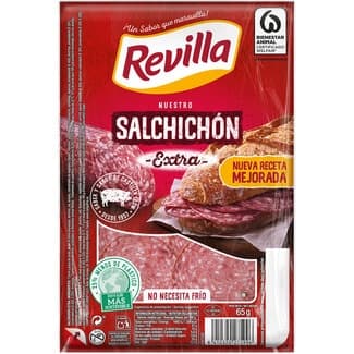 Salchichón extra en lonchas no necesita frío sin gluten envase 65 g -