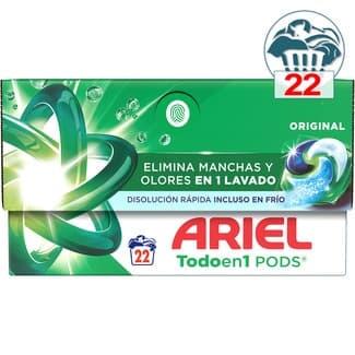 Detergente cápsulas Original Todo en 1 Pods caja 22 cápsulas -