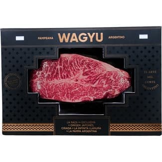 Cañón de espaldilla de vacuno de raza Wagyu argentino peso aproximado bandeja 200 g -