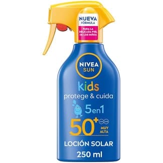 Kids Protege & Cuida loción solar 5 en 1 SPF-50+ spray 250 ml extra resistente al agua -