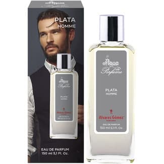 Agua de perfume masculina Plata frasco 150 ml -