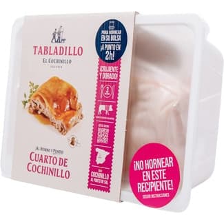 Al horno y punto cuarto de cochinillo de asado fácil bandeja 1 kg -