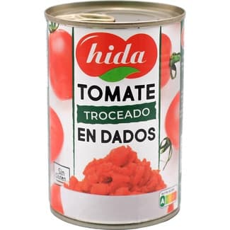Tomate natural troceado en dados lata 400 g -