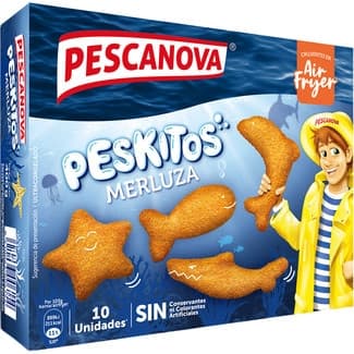 Peskitos merluza empanada 10 unidades estuche 400 g -