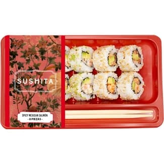 Spicy Mexican Salmón sushi mix spicy mexican y salmón con manzana bandeja 8 piezas -
