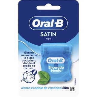 Seda dental encerada sabor menta Satin Tape blister 50 m -