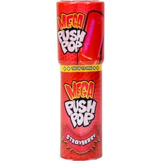Caramelo mega push pop de fresa o frambuesa distintos sabores unidad 12 g se surten según existencias -