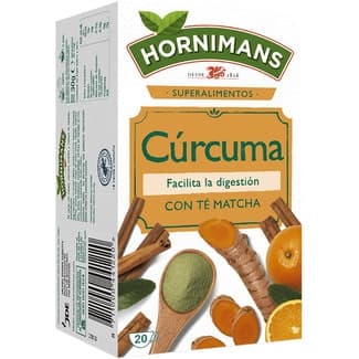 Infusión de cúrcuma con té matcha, canela, clavo y naranja estuche 20 bolsitas -