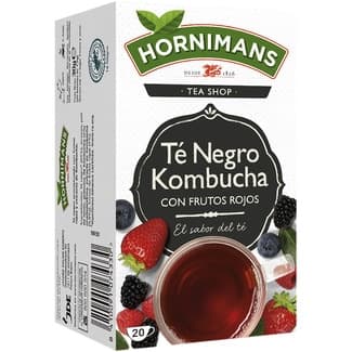 Té negro kombucha con frutos rojos estuche 20 bolsitas -