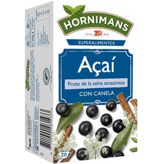 Infusión de Açai, canela, cardamomo y anís sin teína estuche 20 bolsitas -