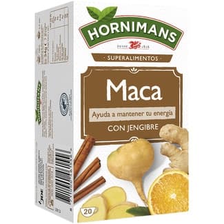 Infusión de maca, jengibre, canela y naranja sin teína estuche 20 bolsitas -