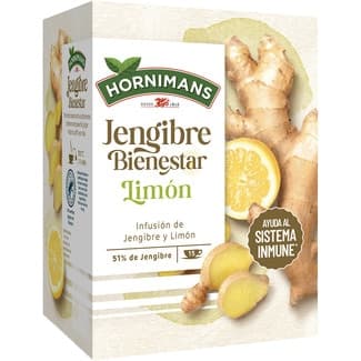 Bienestar infusión de jengibre y limón envase 15 bolsitas -