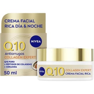 Q10 crema rica de día y noche Collagen Expert antiarrugas tarro 50 ml -