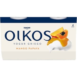 Yogur griego mango papaya pack 4 unidades 110 g -