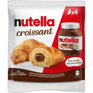 Croissant relleno de nutella listo para hornear 4 unidades bolsa 340 g -