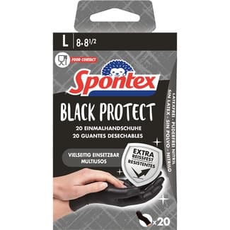 Black Protect guantes de nitrilo reutilizables extra resistentes talla L paquete 20 unidades -