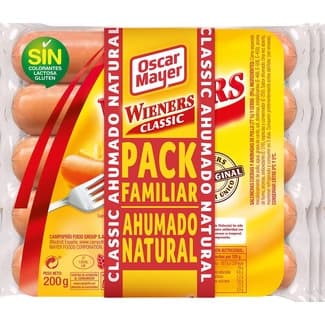 Wieners Classic salchichas cocidas y ahumadas de pollo pack 3 x 200 g envase 600 g sin gluten sin lactosa -