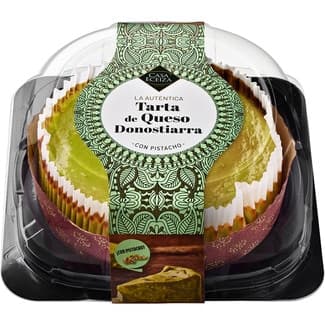 Tarta de queso donostiarra con pistacho unidad 600 g -