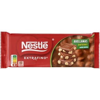 Chocolate con leche y avellanas enteras tableta 100 g -