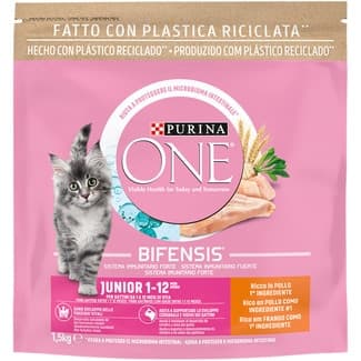 Junior pienso para gatos cachorros con pollo y cereales integrales envase 450 g -