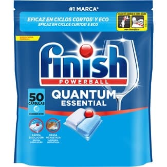 Detergente lavavajillas Powerball Quantum Essential bolsa 50 cápsulas -