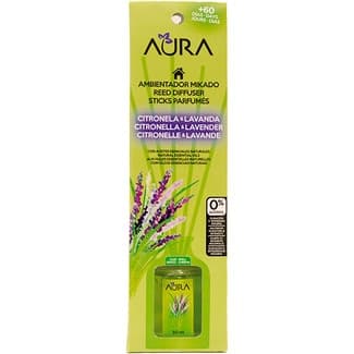 Ambientador mikado aroma Citronela & Lavanda con aceites esenciales naturales envase 50 ml -