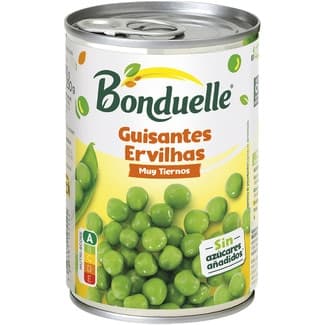 Guisantes al natural tiernos y muy finos sin azúcares añadidos lata 250 g neto escurrido -