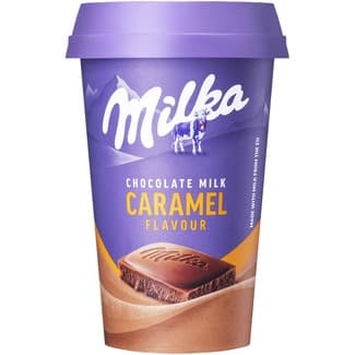 Bebida láctea de chocolate con leche sabor a caramelo vaso 220 ml -
