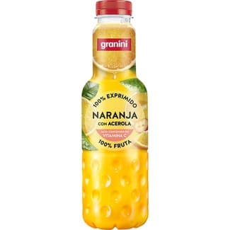 Zumo 100% exprimido de naranja con acerola botella 750 ml -