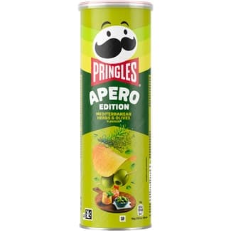 Aperitivo frito de patata sabor hierbas mediterráneas y aceitunas Apero Edition lata 165 g -