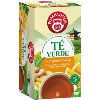 Té verde con jengibre y naranja estuche 20 bolsitas -
