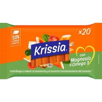 Surimi en barritas con magnesio y omega 3 sin gluten y sin lactosa 20 unidades estuche 300 g -