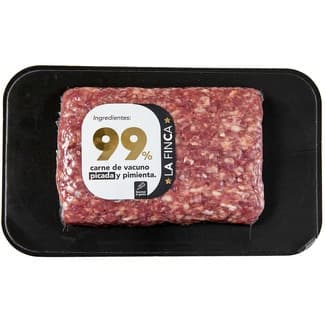 Carne de vacuno picada 99% y pimienta bandeja 350 g -
