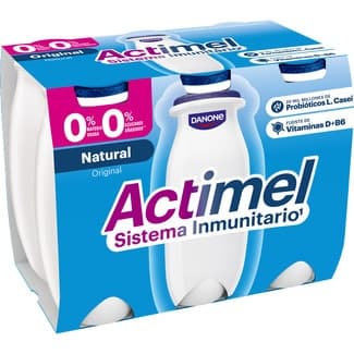 L. Casei natural desnatado 0% m.g.0% azúcares añadidos pack 6 unidades 100 g sin gluten -
