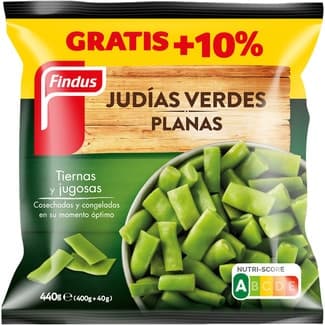 Judias verdes planas bolsa 440 g -