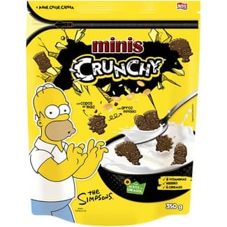 Simpson minis Crunchy galletas crujientes chocolateadas con 6 vitaminas estuche 350 g -