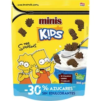 Simpson minis Kids galletas crujientes chocolateadas - 30% de azúcares envase 350 g -