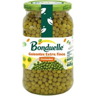 Guisantes extra finos cocinados frasco 465 g neto escurrido -