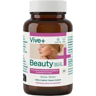 Beauty cabello y piel sabor tropical bote 30 comprimidos sin gluten -