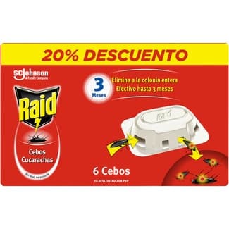 Trampa para cucarachas efectivo hasta 3 meses elimina toda la colonia caja 6 cebos -