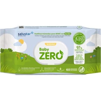 Toallitas húmedas para bebés Baby Zero sin parabenos ni alcohol paquete 60 unidades -
